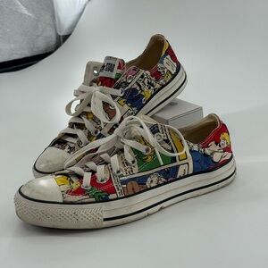 Women’s Rare Vintage Converse All Star Comic Retro Classic Sneakers Vintage